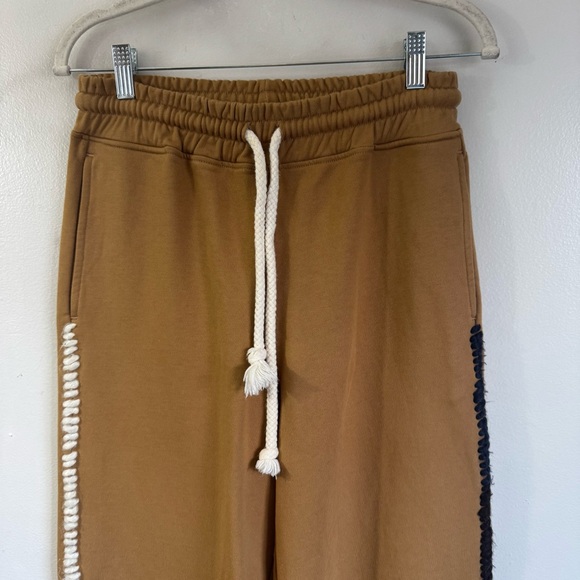 JW Anderson Wide Leg Contrast Stitch Track Pant French Terry in tobacco Sz Small - Picture 4 of 16